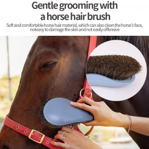 Custom Logo Horse Mane Hair Sisal Horse Cleaning Grooming Brush With Sisal Bristles