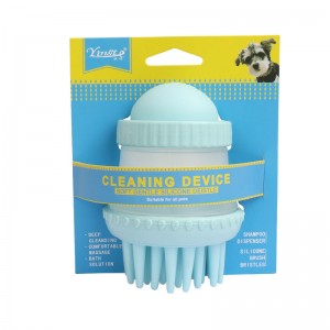 Brosse de bain de lavage pour animaux de compagnie avec logo personnalisé