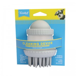 Brosse de bain de lavage pour animaux de compagnie avec logo personnalisé