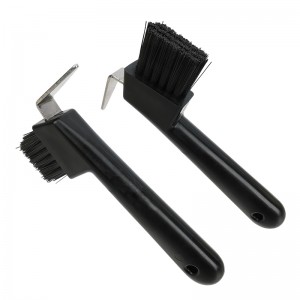 Custom Logo Plastic Black Horse Hoof Pick Brush