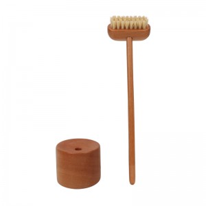 Custom logo Wooden Pet Dog Hair Brush With Base