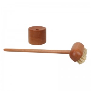 Custom logo Wooden Pet Dog Hair Brush With Base
