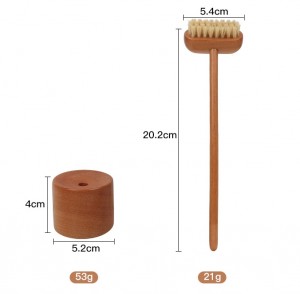 Custom logo Wooden Pet Dog Hair Brush With Base