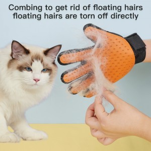 Customized Pet Bathing Glove Hair Remover Brush Cat and Dog Pet Grooming Glove