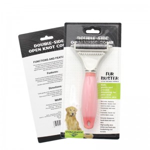 Poignée en silicone Pet Undercoat Rake Peigne Cat Dog Dematting Toilettage Peigne