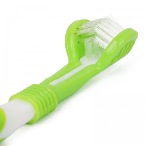 Factory Wholesale Multicolor Three Heads Pet Dental Care Cat Dog Toothbrush