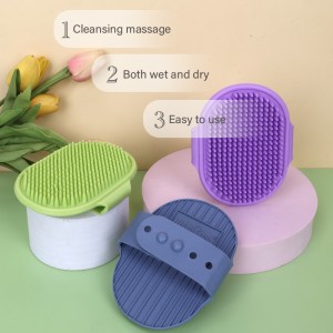 Dog Bathing Brush Shower Dog Massage Brush with Buckle