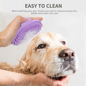 Dog Bathing Brush Shower Dog Massage Brush with Buckle