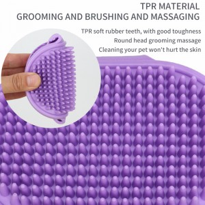 Dog Bathing Brush Shower Dog Massage Brush with Buckle