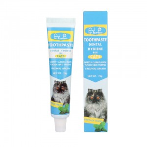 Boîte de couleur Emballage Soins dentaires pour chien Pâte à dents pour chat Chien Dentifrice pour animaux de compagnie