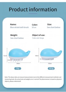 Pet Wash Bath Massage Shampoo Brush Dog Bath Brush Soft Rubber Shampoo Dispenser Cat Dog Grooming Shower Brush