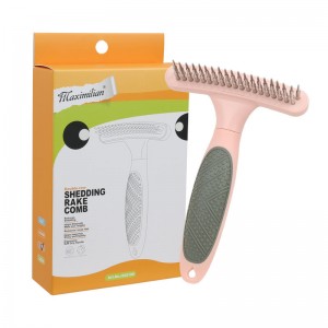 Scuab Rake Gruaige Madraí Cat Grooming Peataí Scuab Slicker