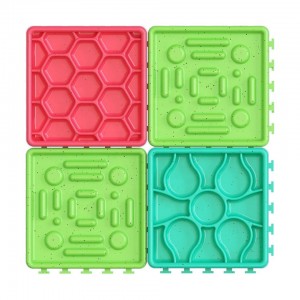 4 in 1 Silicone Pet Fun Interactive Slow Feeder Bowl Dog Lick Mat Piatti per cibo per cani