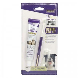 Set spazzolino dentifricio per cani
