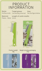 Double Rows Pet Grooming Comb for Dogs & Cats for Removing Tangles and Knots Removes Tangles & Knots Flea Lice Comb