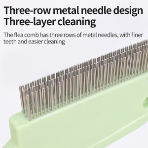 Double Rows Pet Grooming Comb for Dogs & Cats for Removing Tangles and Knots Removes Tangles & Knots Flea Lice Comb