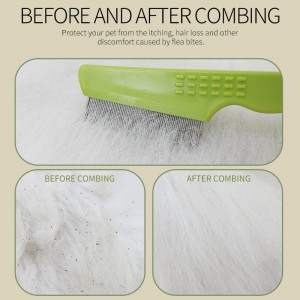 Double Rows Pet Grooming Comb for Dogs & Cats for Removing Tangles and Knots Removes Tangles & Knots Flea Lice Comb