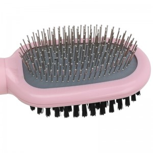 Double Side Pet Hair Grooming Pin Bristle Brush for Dogs and Cats