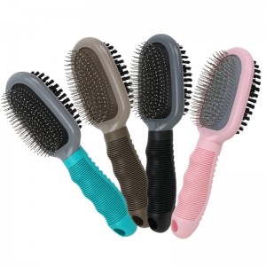 Double Side Pet Hair Grooming Pin Bristle Brush...