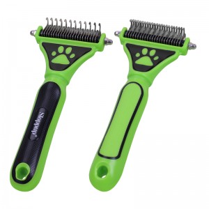Double Sided Dematting Pet Hair Removal Groomin...