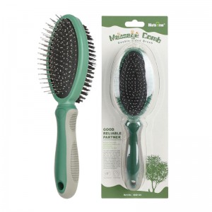 Brosse à cheveux de massage double face pour chien