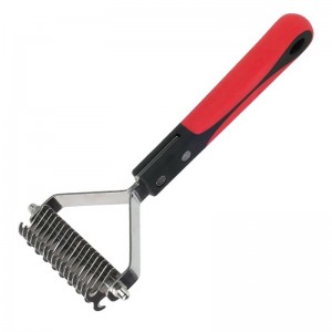 Red And black Pet Double Knotted Comb