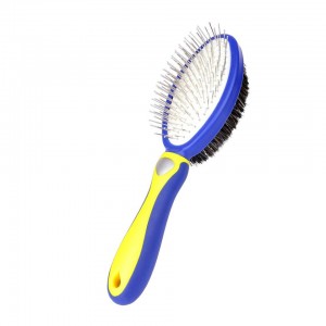 Brosse de toilettage double face pour animaux de compagnie