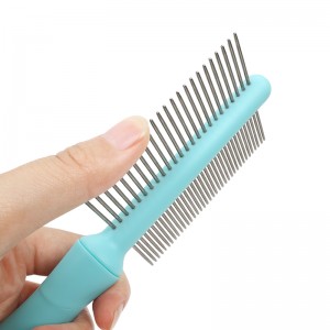 Double Sided Stainless Steel Metal Teeth Pet Hair Removal Comb