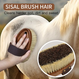 Equestrian Professional Equipment Wooden Horse Grooming Set Tool Horse Brush Horse Grooming Kit