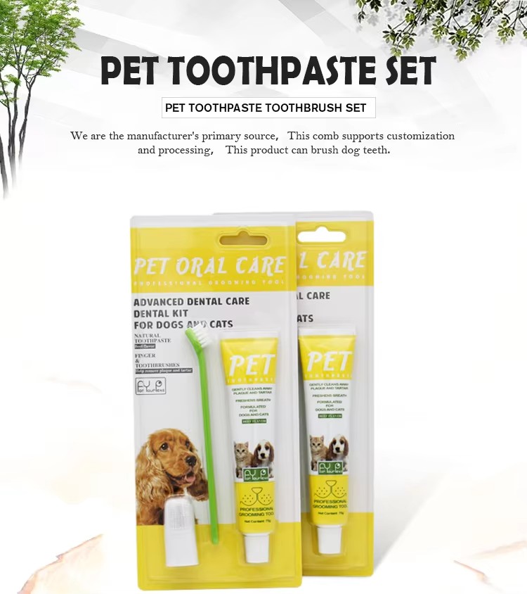 Factory Wholesale 3 in 1 Dog Dental Care Pet Cat Dog Toothbrush Set (5)
