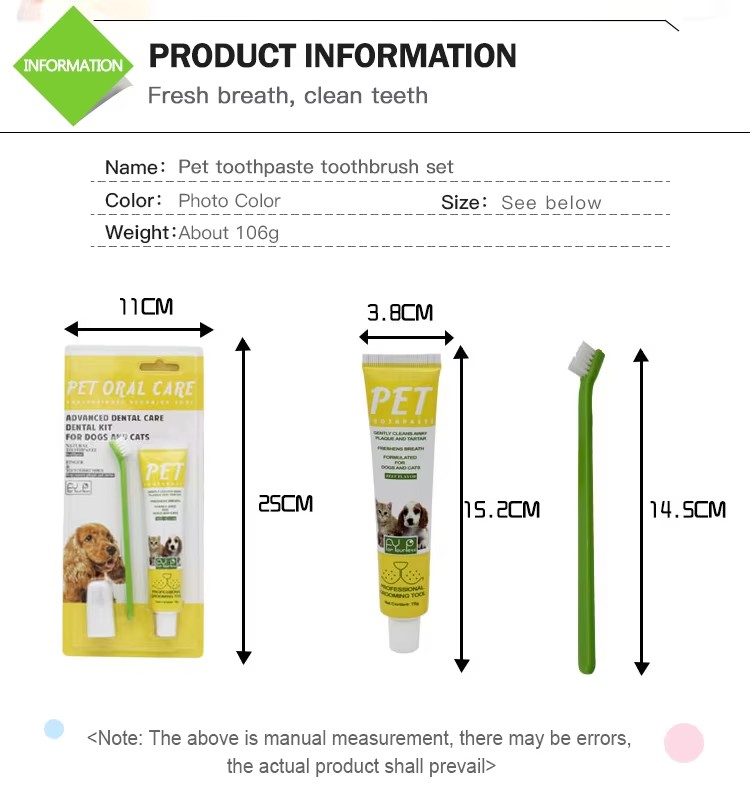 Factory Wholesale 3 in 1 Dog Dental Care Pet Cat Dog Toothbrush Set (7)