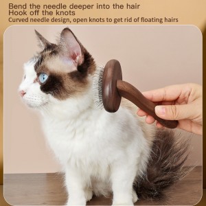 Factory Wholesale 5 in 1 Wooden Cat Grooming Set Pet Grooming Kit