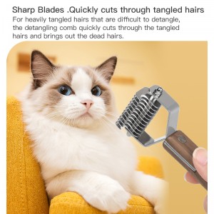 Factory Wholesale 5 in 1 Wooden Cat Grooming Set Pet Grooming Kit