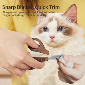 Factory Wholesale 5 in 1 Wooden Cat Grooming Set Pet Grooming Kit