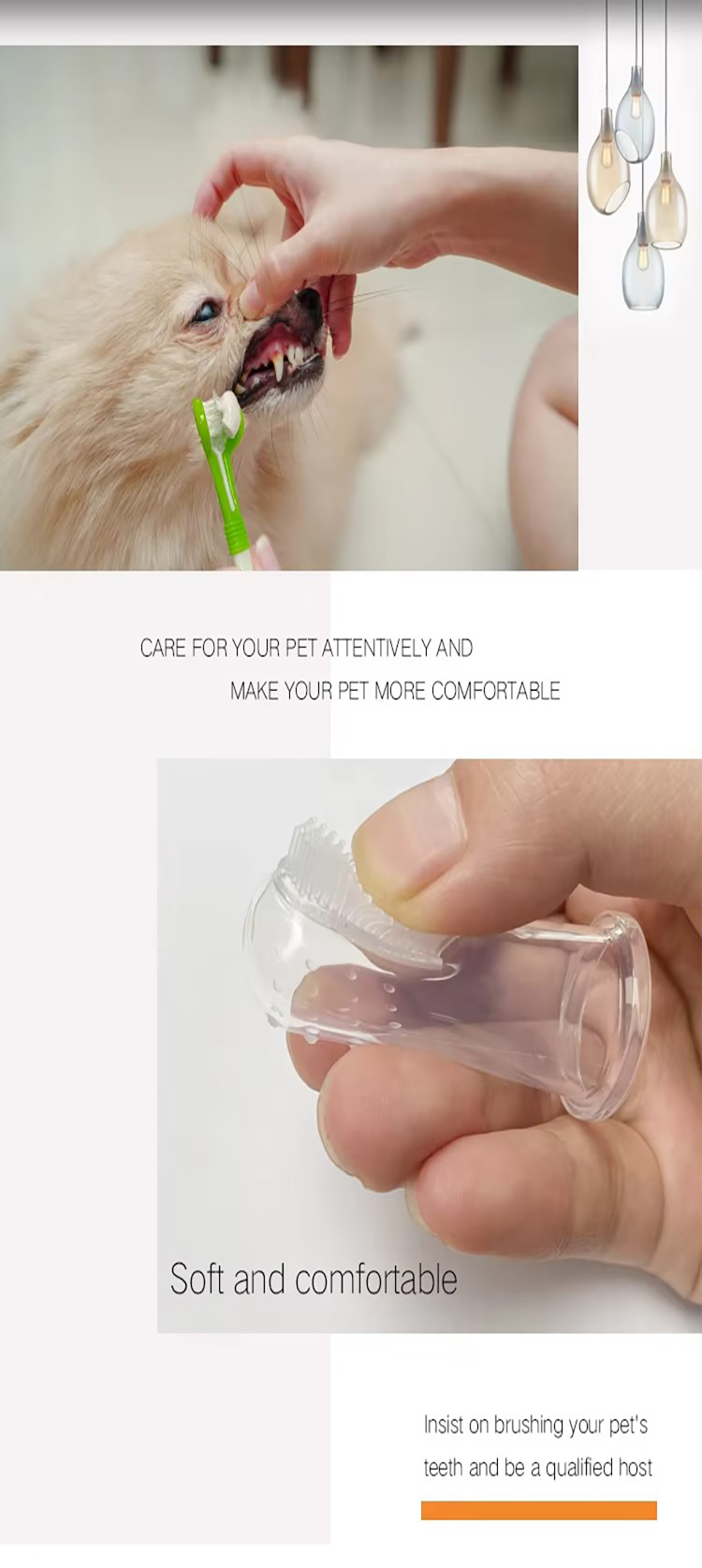 Factory Wholesale Blister Card Packaging 7 in 1 Cat Dental Care Dog Pet Toothbrush Set (13)