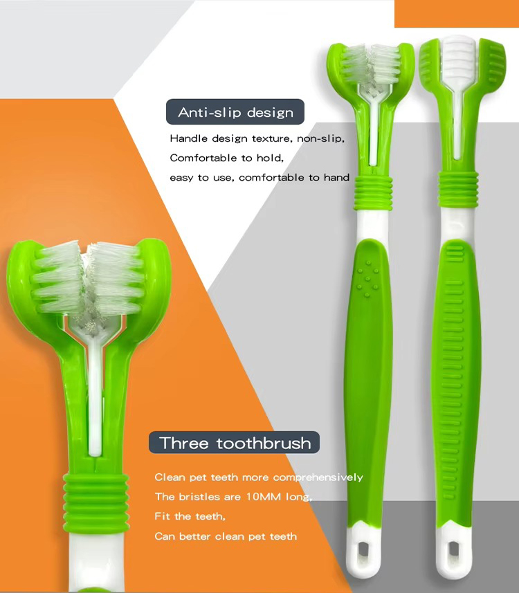Factory Wholesale Blister Card Packaging 7 in 1 Cat Dental Care Dog Pet Toothbrush Set (9)