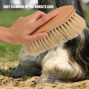 Factory Wholesale Custom Logo Coconut Fiber Sisal Wool Wooden Horse Grooming Brush