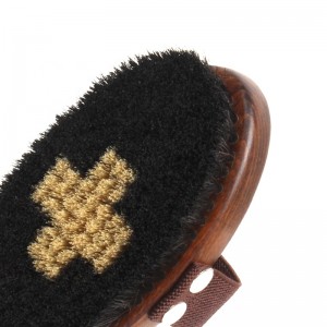 Factory Wholesale Custom Logo Horse Care Products Wooden Horse Body Brush Horse Grooming Brush