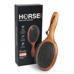 Factory Wholesale Custom Logo Horse Care Products Wooden Horse Mane Tail Brush Horse Grooming Brush