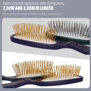 Factory Wholesale Custom Logo Long Pin Cat Hair Dog Pet Grooming Brush