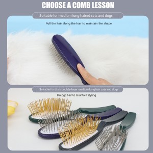 Factory Wholesale Custom Logo Long Pin Cat Hair Dog Pet Grooming Brush