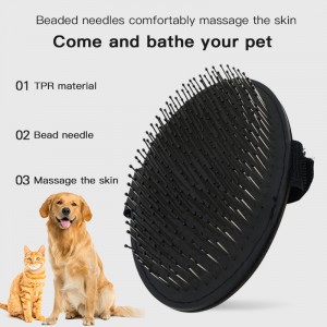 Factory Wholesale Custom Logo Portable Rubber Cat Shower Massage Brush Dog Pet Grooming Bath Brush