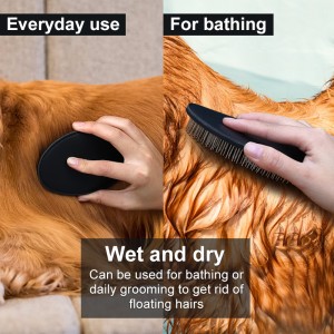 Factory Wholesale Custom Logo Portable Rubber Cat Shower Massage Brush Dog Pet Grooming Bath Brush