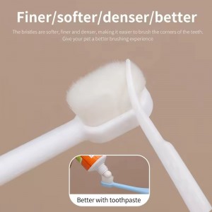 Factory Wholesale Custom Logo Soft Pet Dental Care Cat Teeth Brush Pet Toothbrush for Dogs