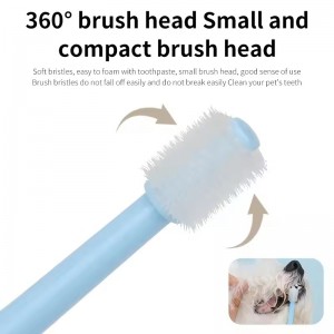 Factory Wholesale Custom Logo Soft Pet Dental Care Cat Teeth Brush Pet Toothbrush for Dogs
