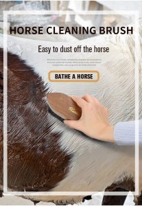 Factory Wholesale Custom Logo Wooden Horse Grooming Brush