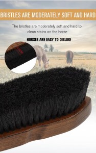 Factory Wholesale Custom Logo Wooden Horse Grooming Brush