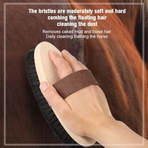 Factory Wholesale Custom Logo Wooden Horse Grooming Brushes