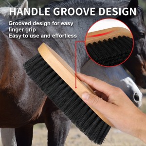 Factory Wholesale Custom Logo Wooden Horse Grooming Brushes