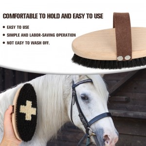 Factory Wholesale Custom Logo Wooden Horse Grooming Brushes